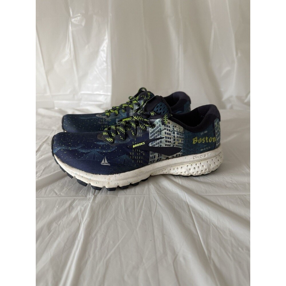 Brooks Ghost 12 Boston Marathon 2020 Womens Size 6 Blue Running Shoe 1203051B443